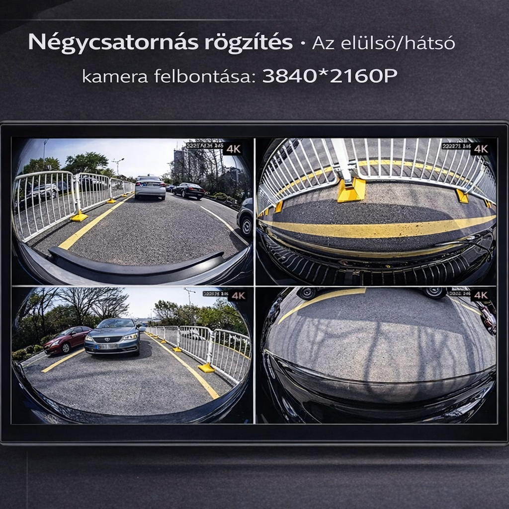 Garmin 360°-os panoráma képalkotó rendszer autókhoz: tolatókamera, négycsatornás autós kamera, nagy felbontású panorámakamera, multifunkciós egység, 4K éjjellátó, 360°-os teljes járműképalkotás, megfigyelés