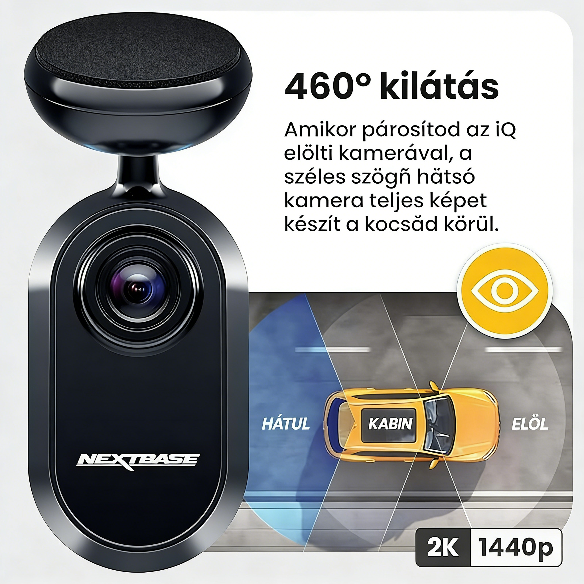 20260305测品NEXTBASE iQ 4K intelligens autós fedélzeti kamera – AI parkolásfigyelés, őrző mód és valós idejű forgalomfigyelés