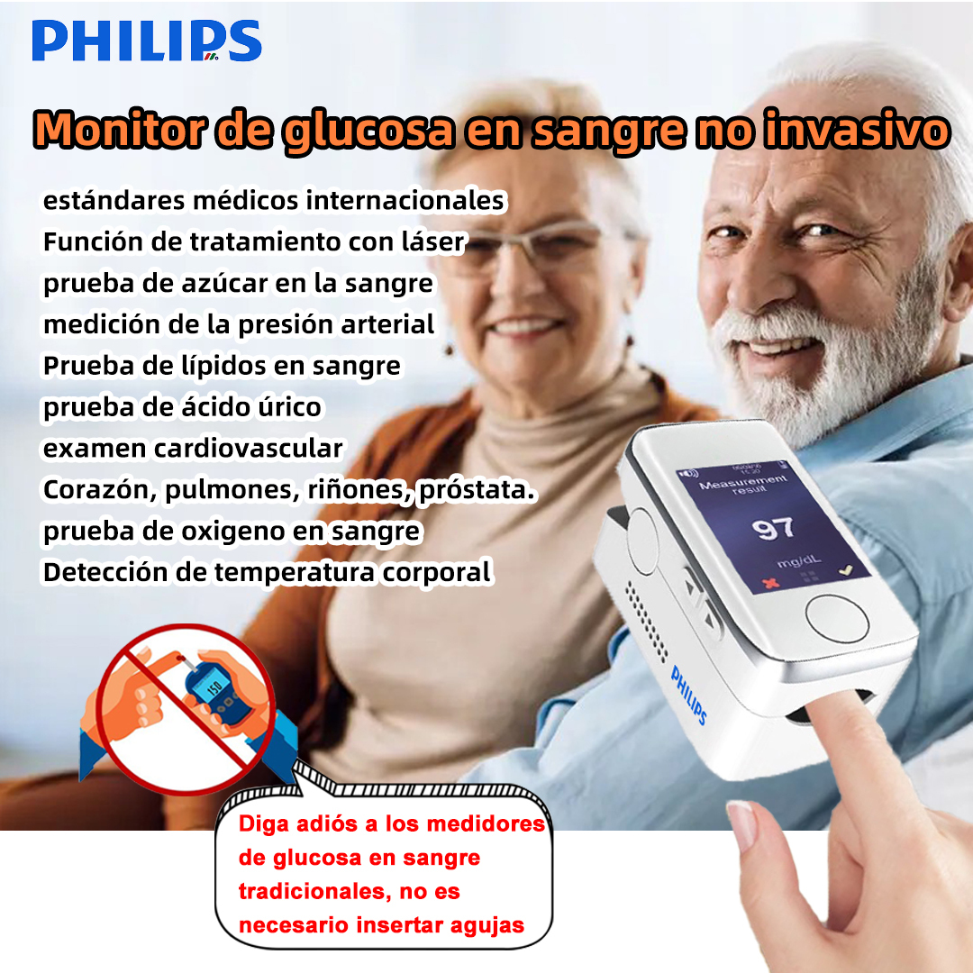 Glucómetro no invasivo de Philips, sin necesidad de extracción de sangre