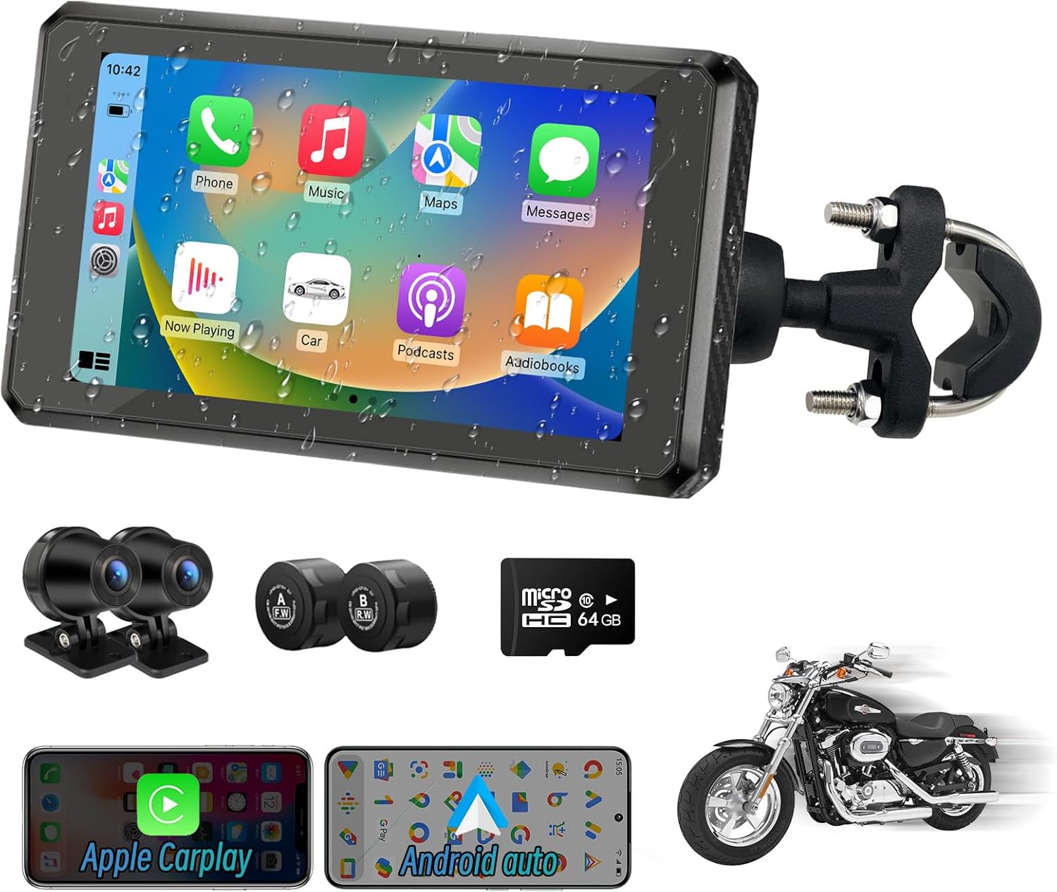 Garmin AIO-6 LTE / MAX  Motorkerékpár-intelligens rendszer 4G távoli felügyelettel, SOS vészjelzéssel és holttérfigyeléssel