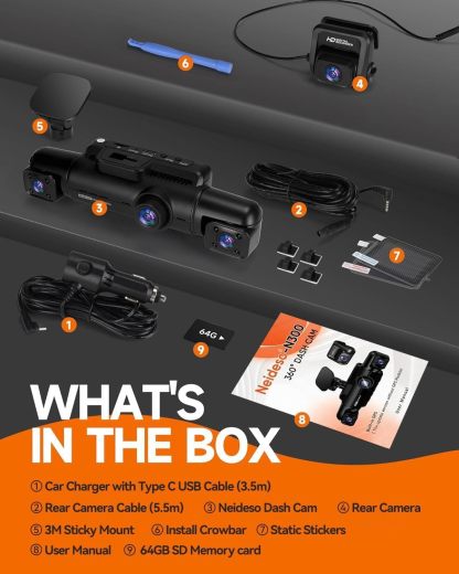 Garmin 360°-os intelligens vezetésbiztonsági rendszer｜Négykamerás panoráma · Radaros figyelmeztetés · AI hangvezérlés · Tolatási asszisztens · 128 GB tárhely