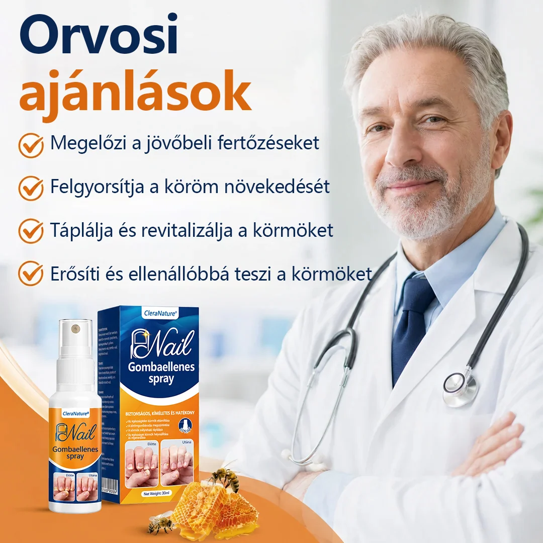 CleraNature® körömgomba-könnyítő spray  🎉 180 napos pénzvisszafizetési garancia – próbáld ki kockázat nélkül.