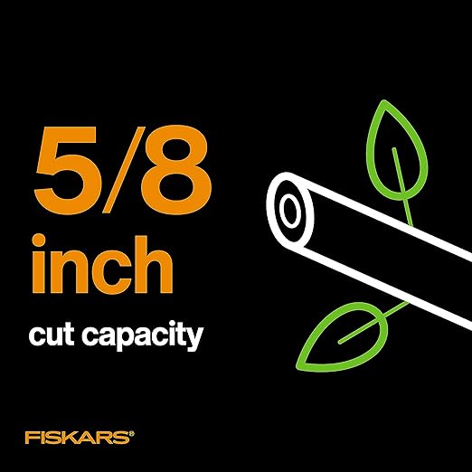[Copy]Fiskars 38 cm-es PowerGear ágvágó olló, éles acélpengés bokor- és favágó, akár 3,2 cm átmérőjű ágakat is vág, rozsdaálló és könnyű metszőolló, kerti szerszámok kertészkedéshez