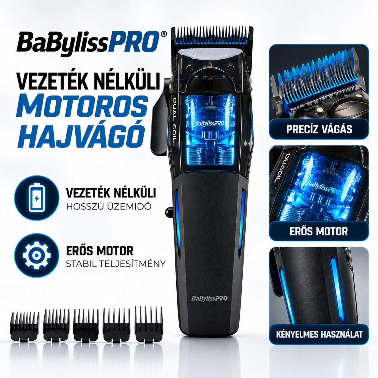 BaBylissPRO® kéttekercses motoros hajvágó