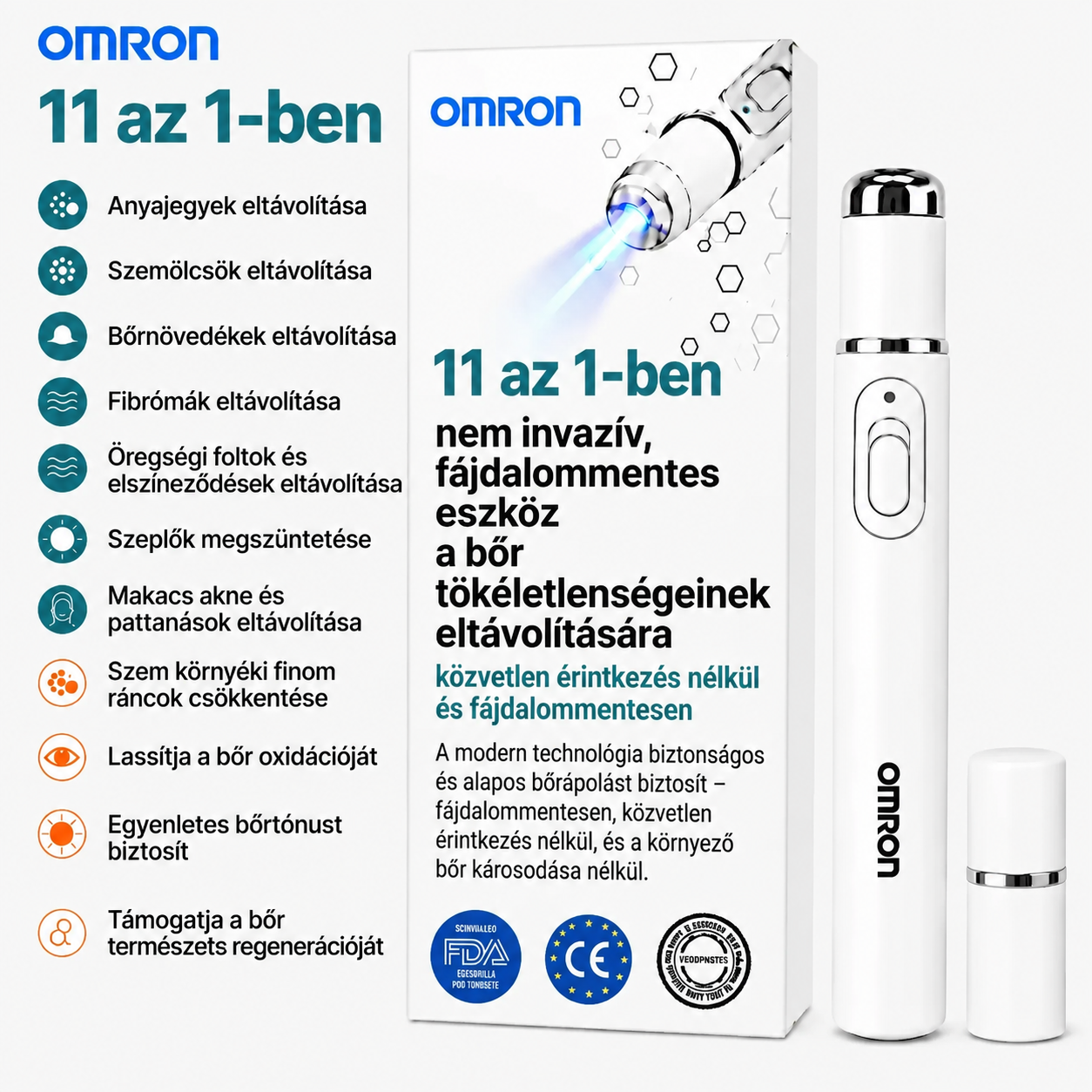 ✨ Omron™ 2026 új generációs multifunkciós bőrápoló toll – professzionális megoldás az anyajegyek és bőrhibák eltávolítására. Fájdalom- és hegmentes, nem invazív technológia az egészségesebb és ragyogóbb bőrért. USA-ban készült. ✨