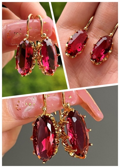 🎁2024 Žhavé produkty Velké snížení cen ✨ Náušnice 18K Gold Gemstone 💎