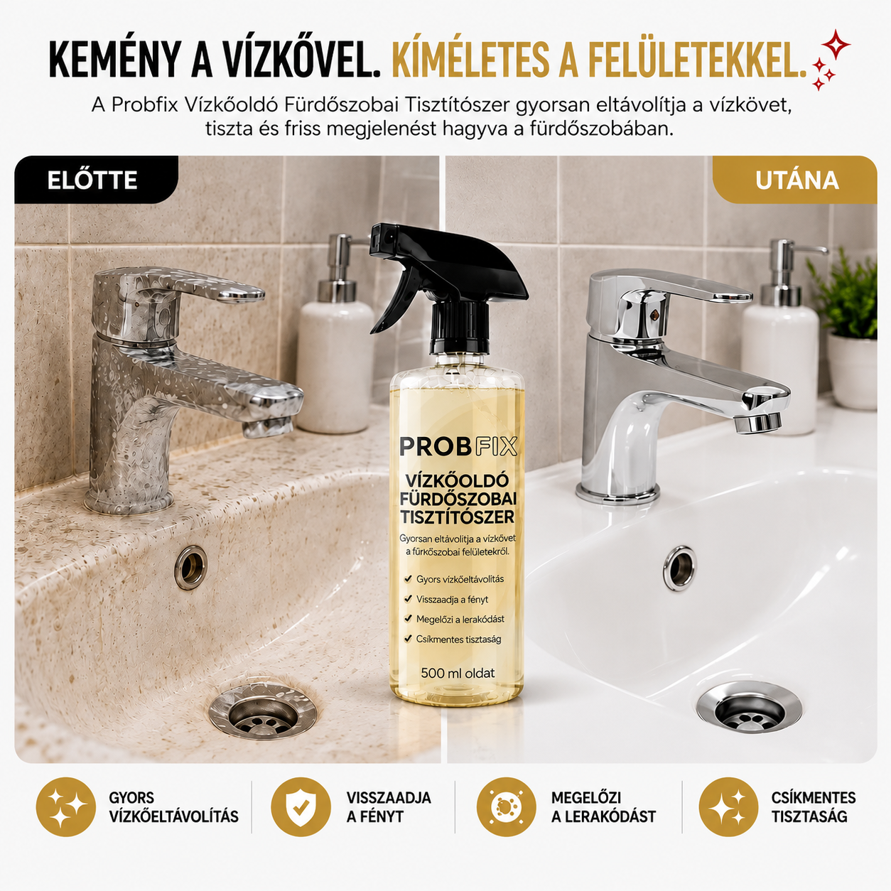 ProbFix Vízkő Fürdőszobai Tisztító