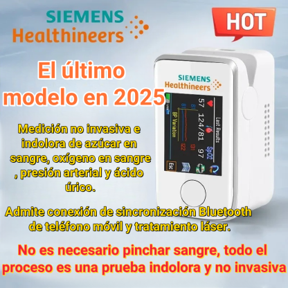 🌈Innovación tecnológica en la investigación médica en 2025: medidor de glucosa en sangre portátil no invasivo e indoloro de Siemens, ¡monitorear la salud de la glucosa en sangre nunca ha sido tan fácil!