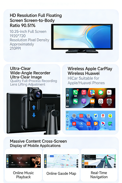 ❄️ Philips vezeték nélküli CarPlay autós okoskijelző DVR - Az intelligens vezetés új élménye ❄️