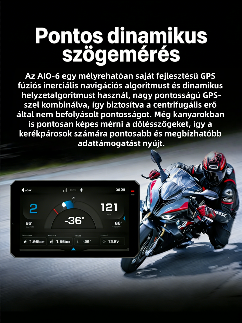 Garmin AIO-6 LTE / MAX  Motorkerékpár-intelligens rendszer 4G távoli felügyelettel, SOS vészjelzéssel és holttérfigyeléssel