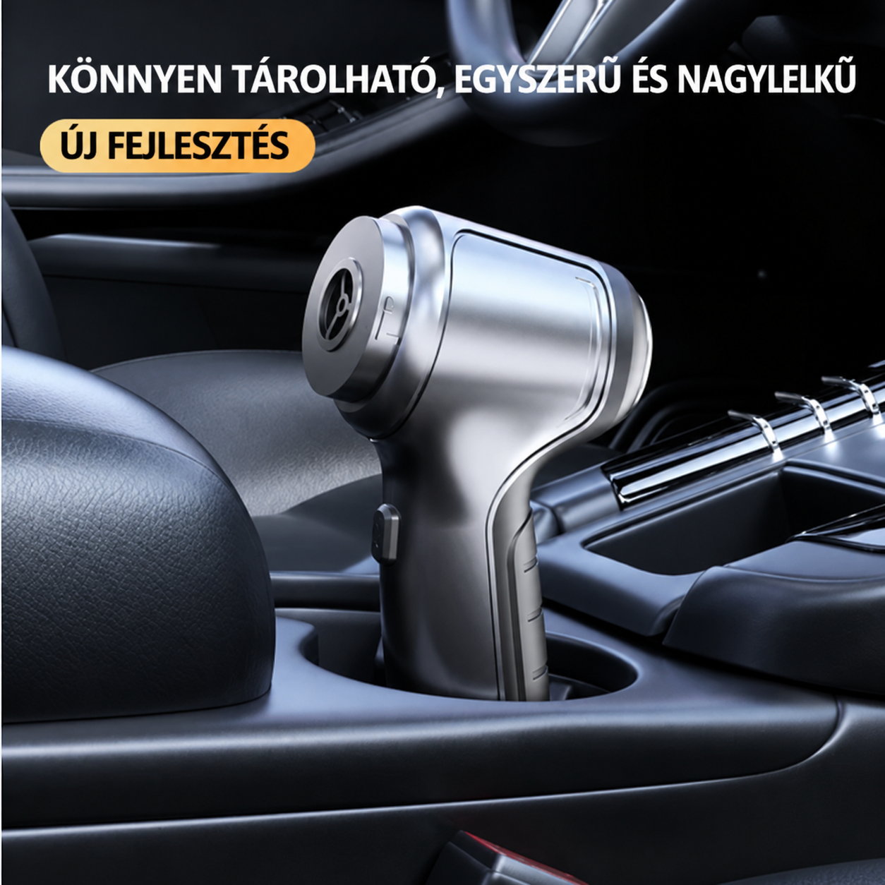 Vezeték nélküli, nagy teljesítményű autós porszívó