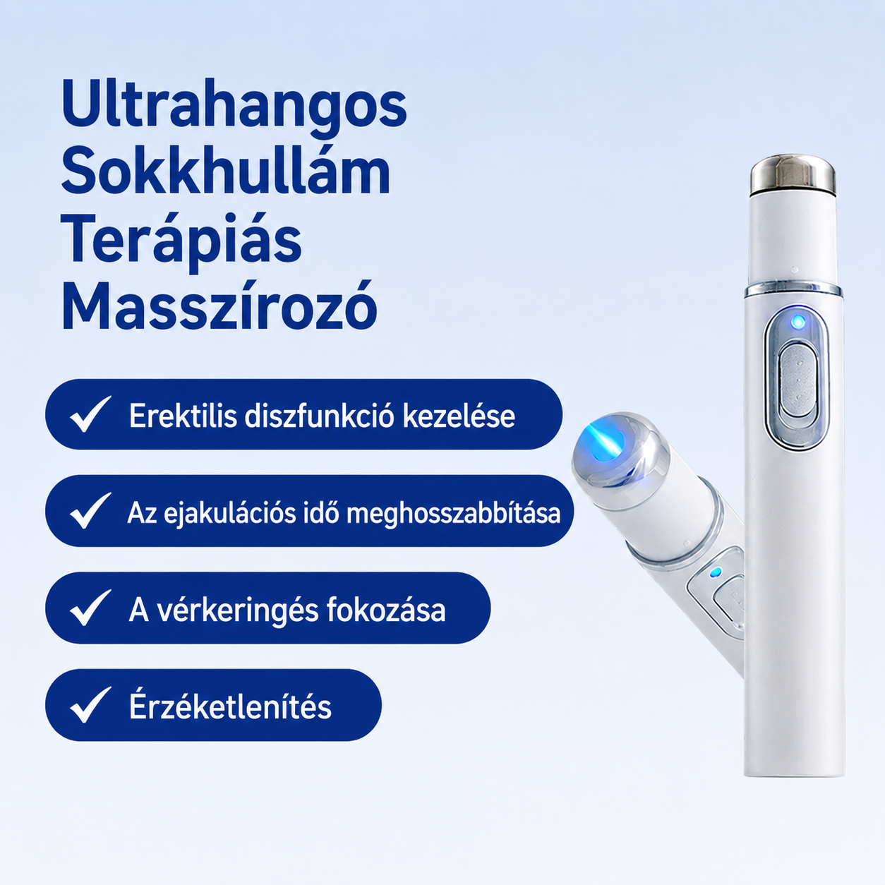 💙 A fejlett akusztikus lökéshullám-terápia   segíthet helyreállítani a péniszszövetek egészségét, javítani a merevséget, a teljesítményt és a férfi önbizalmat, miközben enyhíti a 💪 izomfájdalmat, a 🦴 ízületi merevséget és a 🦵 ínproblémák okozta kell