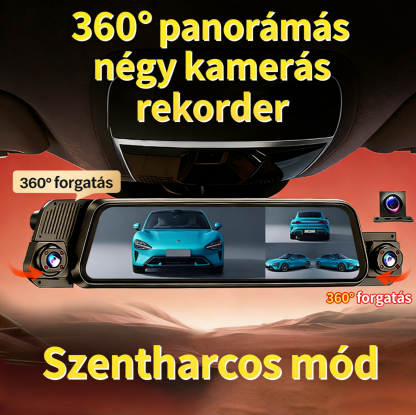 Garmin Őrszem Szintű Motoros CarPlay Intelligens Kijelző Négykamerás Rögzítés · Radarfigyelés · TPMS · Hangvezérlés · 10” Streaming Kijelző · 128 GB