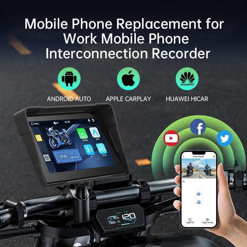 Garmin 5.7 hüvelykes Okos Motorkerékpár Navigációs Rendszer: Vezeték nélküli CarPlay, Android Auto, HD Érintőképernyő, AI Éjjellátás, Szuper Erős Védelem, 5G Gyors Letöltés, Intelligens Távirányító - Minden Funkció Egy Eszközben!