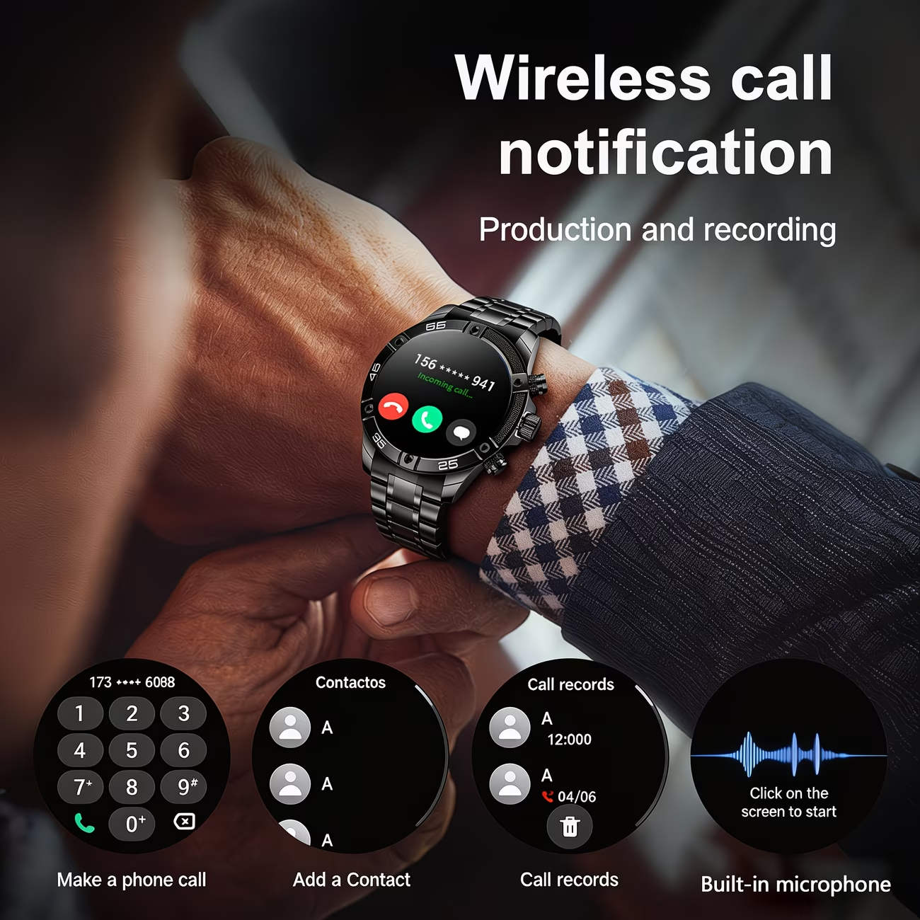 [Copy]Apple Watch Series 8 (GPS+Cellular, 45 mm) – grafitszürke rozsdamentes acél tok éjféli sportszíjjal
