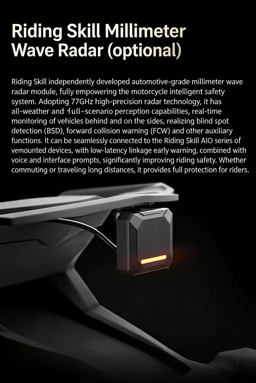 Garmin AIO-6 LTE / MAX  Motorkerékpár-intelligens rendszer 4G távoli felügyelettel, SOS vészjelzéssel és holttérfigyeléssel