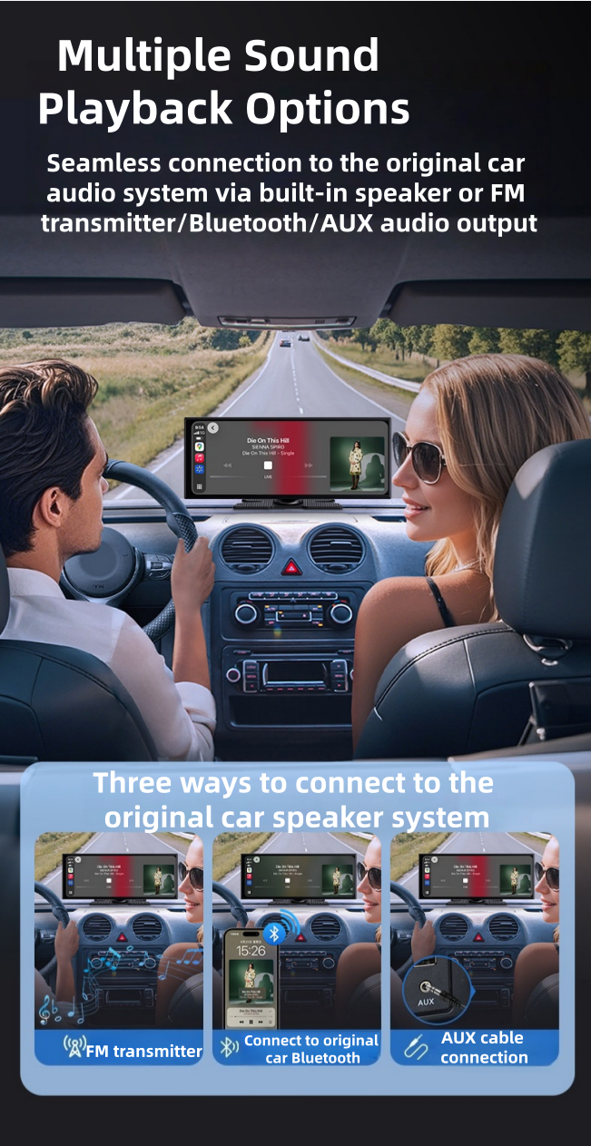 ❄️ Philips vezeték nélküli CarPlay autós okoskijelző DVR - Az intelligens vezetés új élménye ❄️