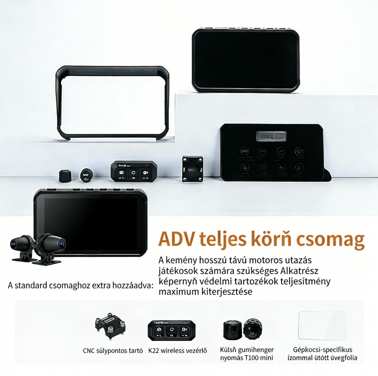 Garmin 5.7 hüvelykes Okos Motorkerékpár Navigációs Rendszer: Vezeték nélküli CarPlay, Android Auto, HD Érintőképernyő, AI Éjjellátás, Szuper Erős Védelem, 5G Gyors Letöltés, Intelligens Távirányító - Minden Funkció Egy Eszközben!