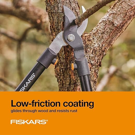 Fiskars 28"-os ágvágó olló faágvágáshoz, strapabíró, rozsdaálló, éles, bypass acélpengés olló, ágvágó akár 1,5" átmérőig, vágási kapacitás, ütéscsillapító fogantyú, kerti szerszámok