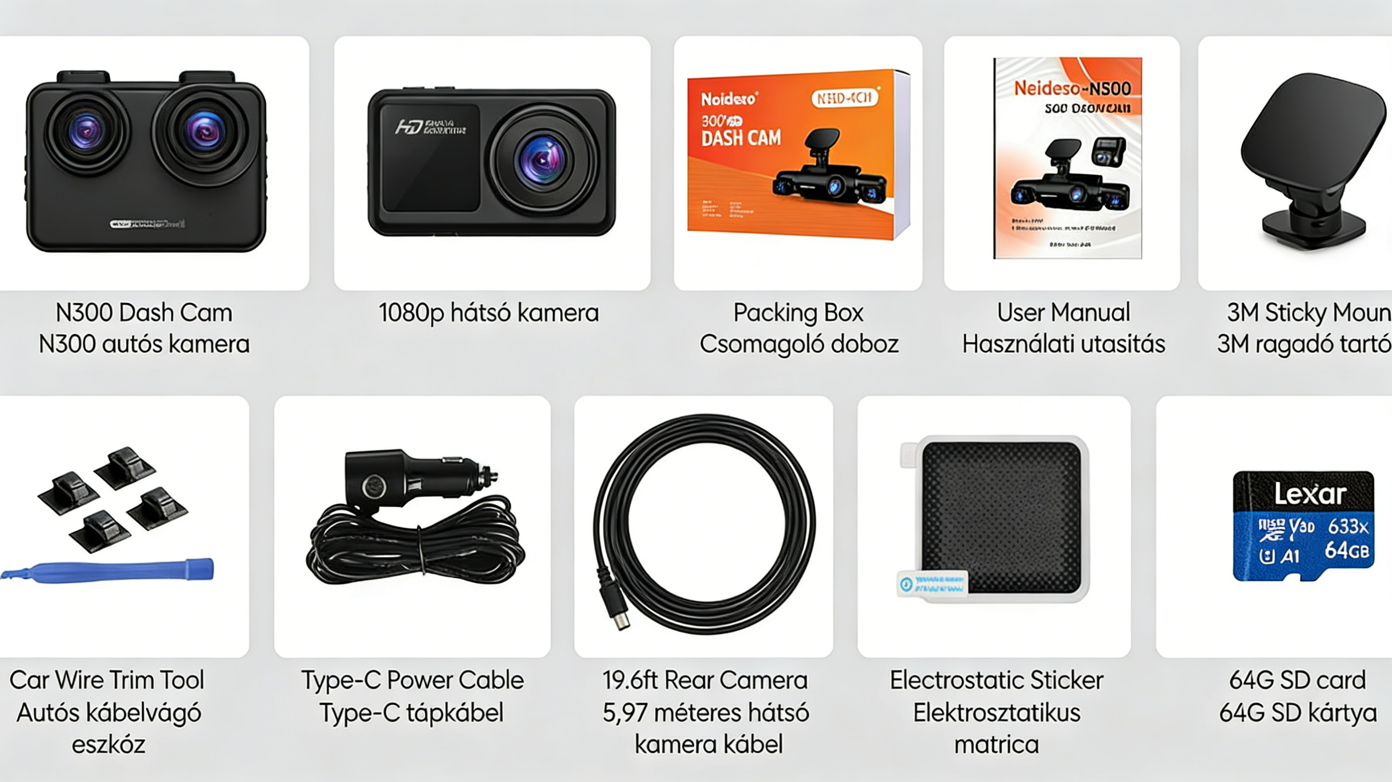 Garmin 360°-os intelligens vezetésbiztonsági rendszer｜Négykamerás panoráma · Radaros figyelmeztetés · AI hangvezérlés · Tolatási asszisztens · 128 GB tárhely