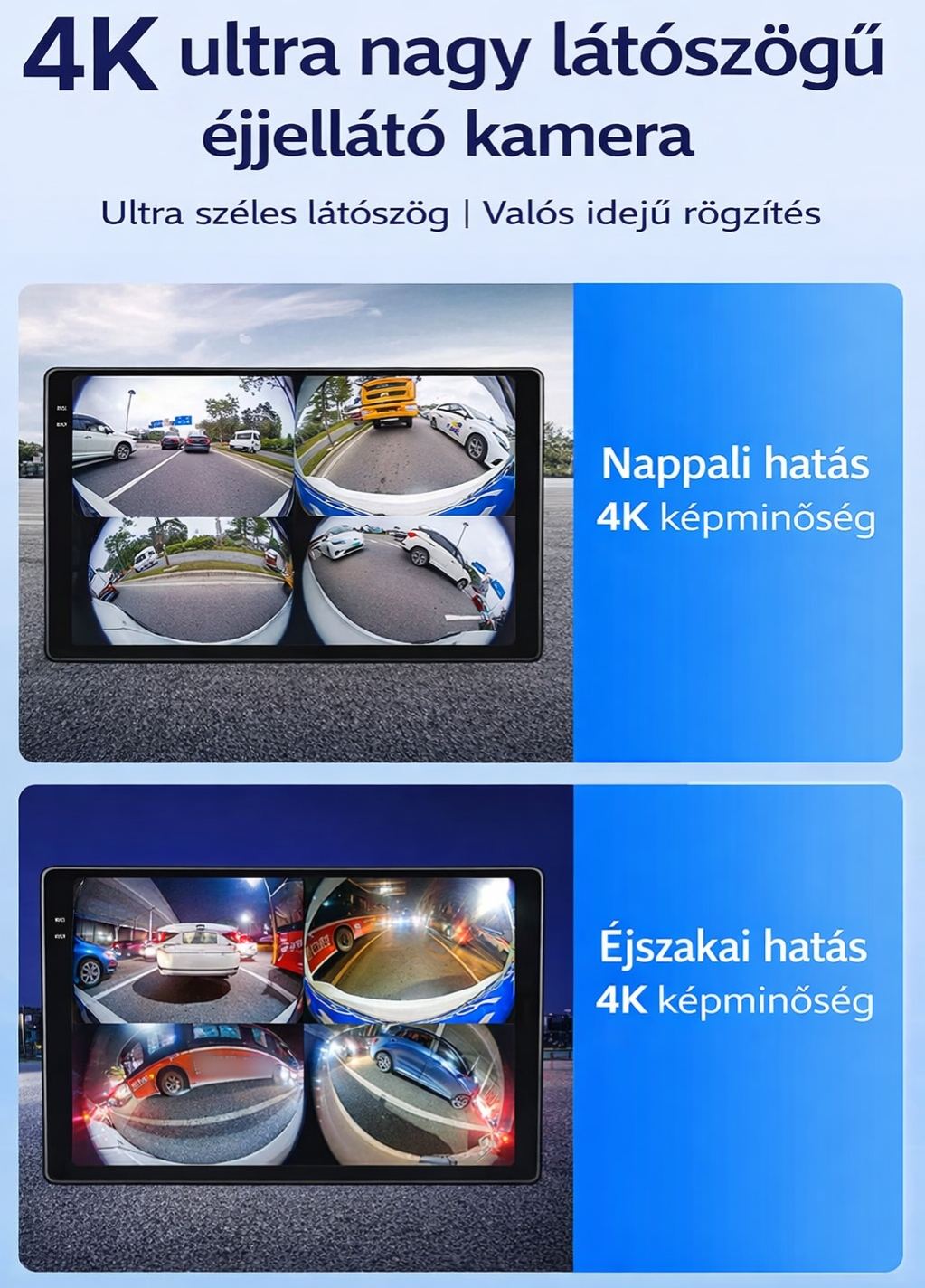 Garmin 360° panoráma ALL-IN-ONE fedélzeti rendszer – panoráma navigációs rendszerrel, tolatókamerával, panoráma parkolási asszisztenssel és 24 órás parkolási felügyelettel