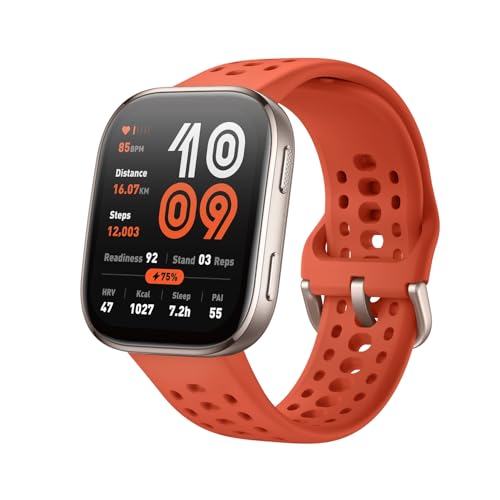 Amazfit Bip 6 okosóra 46 mm, 14 napos akkumulátor-üzemidő, 1,97"-os AMOLED kijelző, GPS és ingyenes térképek, mesterséges intelligencia, Bluetooth hívás és SMS, egészség-, fitnesz- és alváskövető, több mint 140 edzésmód, 5 ATM-es vízállóság