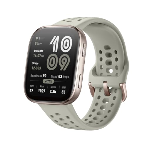 Amazfit Bip 6 okosóra 46 mm, 14 napos akkumulátor-üzemidő, 1,97"-os AMOLED kijelző, GPS és ingyenes térképek, mesterséges intelligencia, Bluetooth hívás és SMS, egészség-, fitnesz- és alváskövető, több mint 140 edzésmód, 5 ATM-es vízállóság