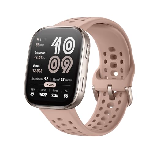 Amazfit Bip 6 okosóra 46 mm, 14 napos akkumulátor-üzemidő, 1,97"-os AMOLED kijelző, GPS és ingyenes térképek, mesterséges intelligencia, Bluetooth hívás és SMS, egészség-, fitnesz- és alváskövető, több mint 140 edzésmód, 5 ATM-es vízállóság