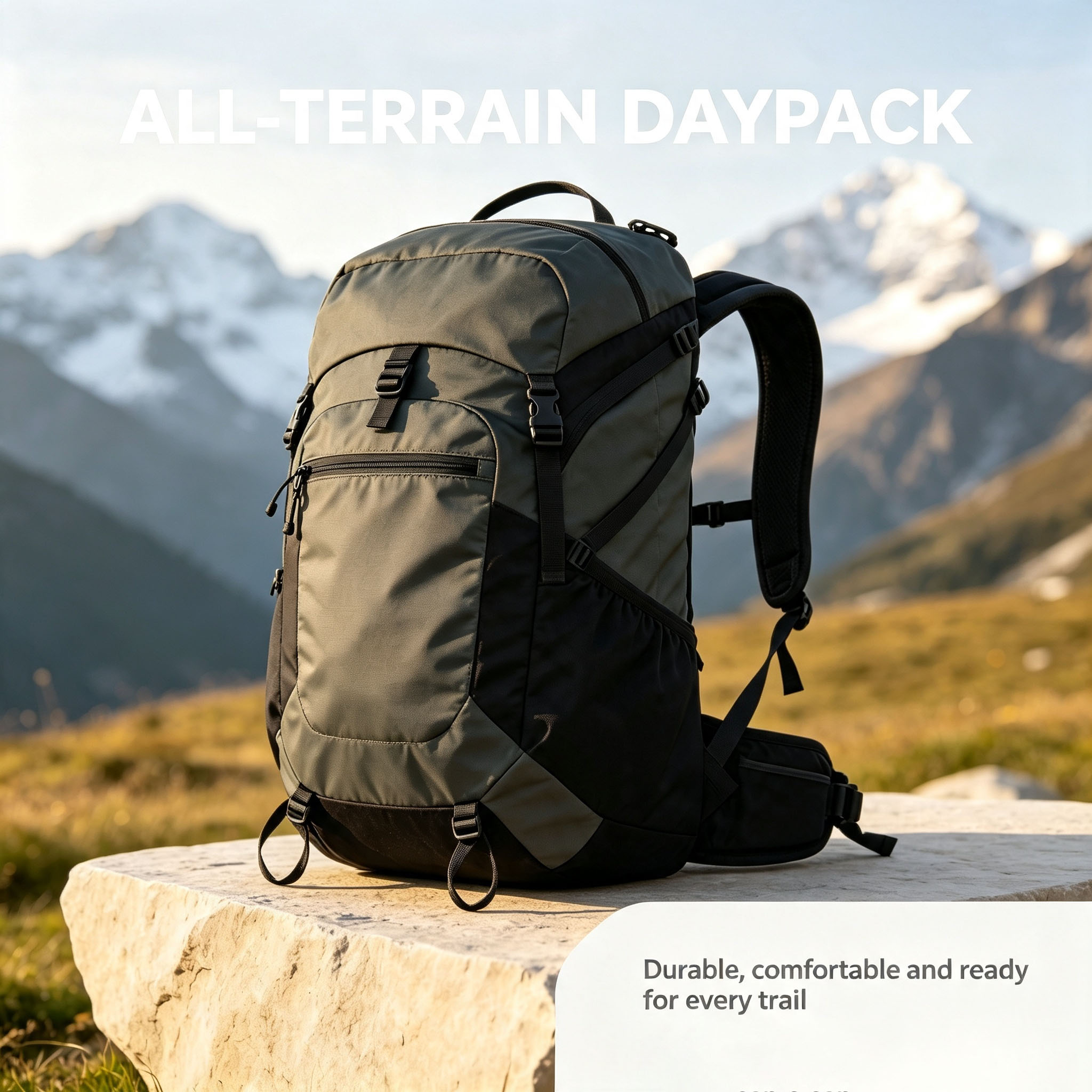 40L Waterproof Hiking Backpack, Lightweight Outdoor Trekking Rucksack with Breathable Back Support, Large Capacity Camping Travel Daypack for Mountaineering Cycling
