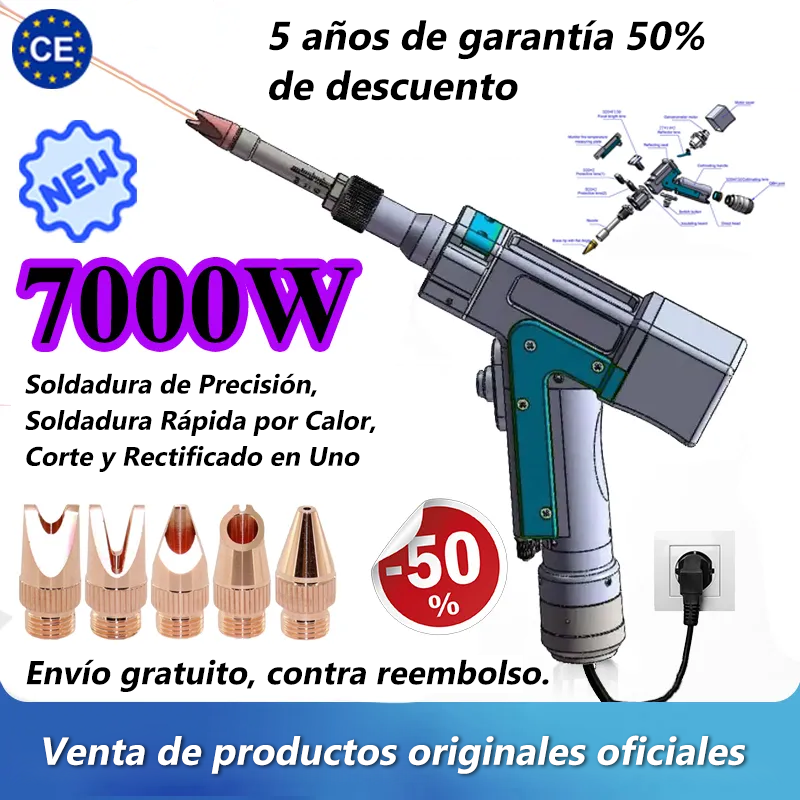 Soldador láser (5 en 1) último modelo 2025. soldadura, limpieza, corte, limpieza de costuras, soldadura con almacenamiento de energía.