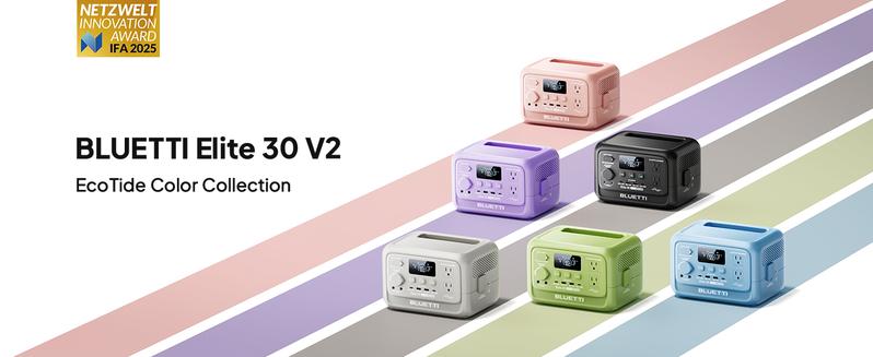 BLUETTI Elite 30 V2 Portable Solar Generator 288Wh Battery 600W AC Output 9 Ports for Camping & Backup Power Station with Smart App & 10ms UPS