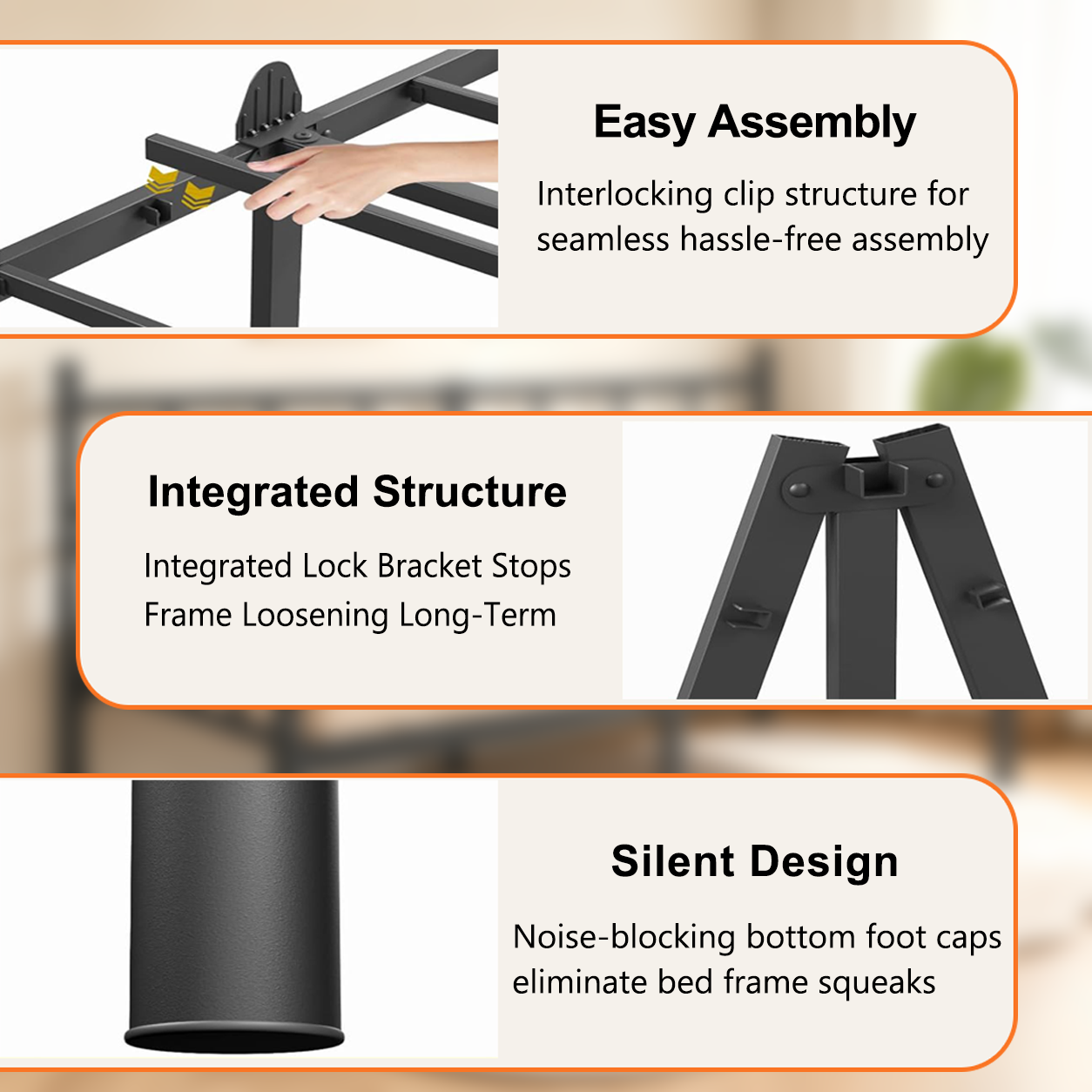LOUVETA Twin Metal Daybed Frame, Heavy-Duty Steel Frame with Non-Slip Mattress Stoppers, Multi-Purpose Sofa Bed for Bedroom, Guest Room, Living Room