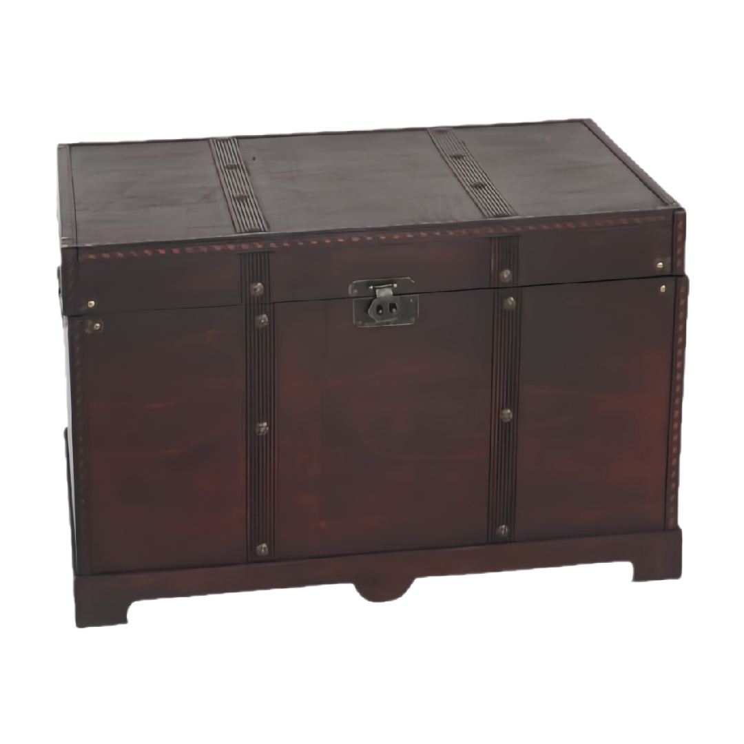 Dark Brown Finish with Metal Hardware-christahuot.shop