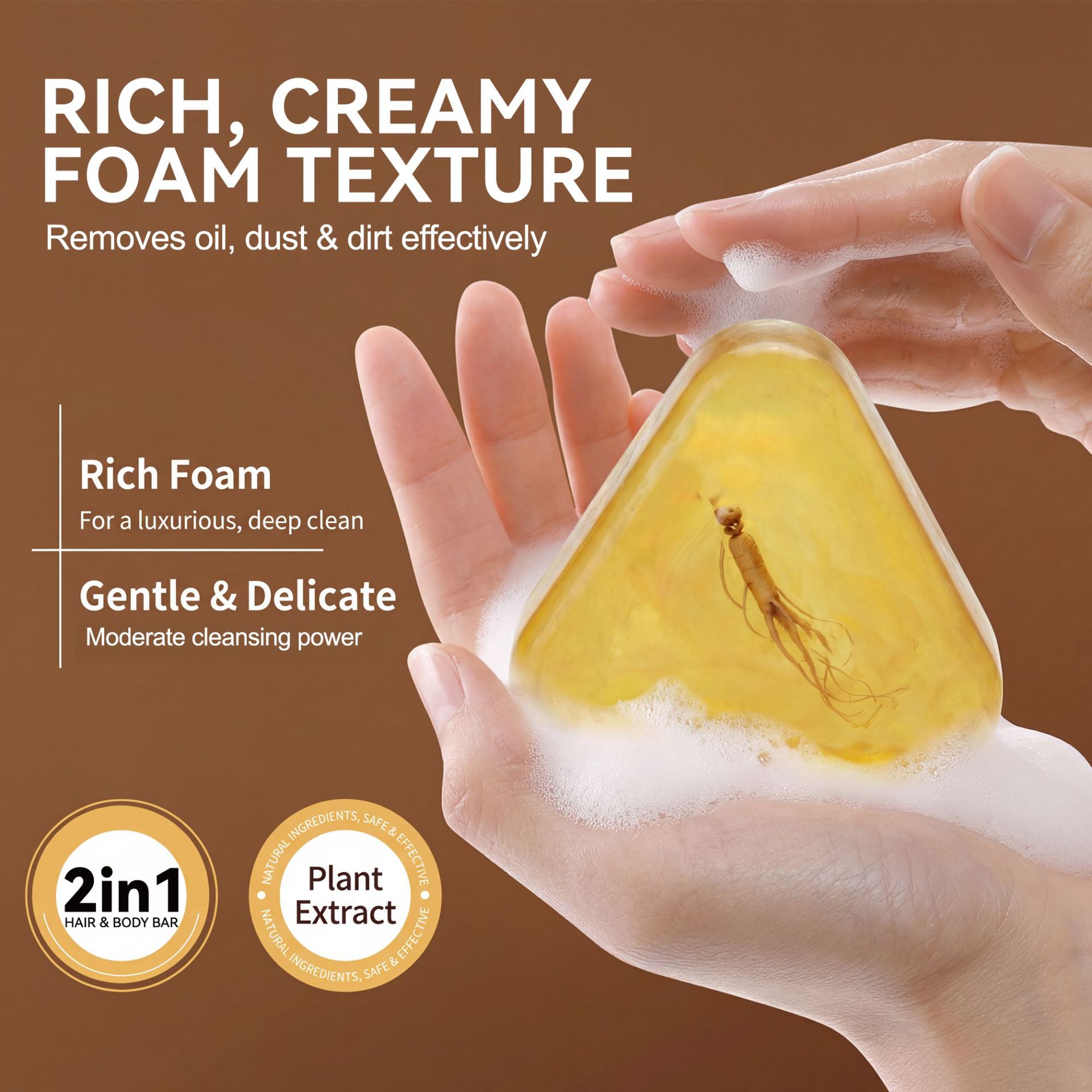 Herbal Heritage Ginseng Shampoo Bar