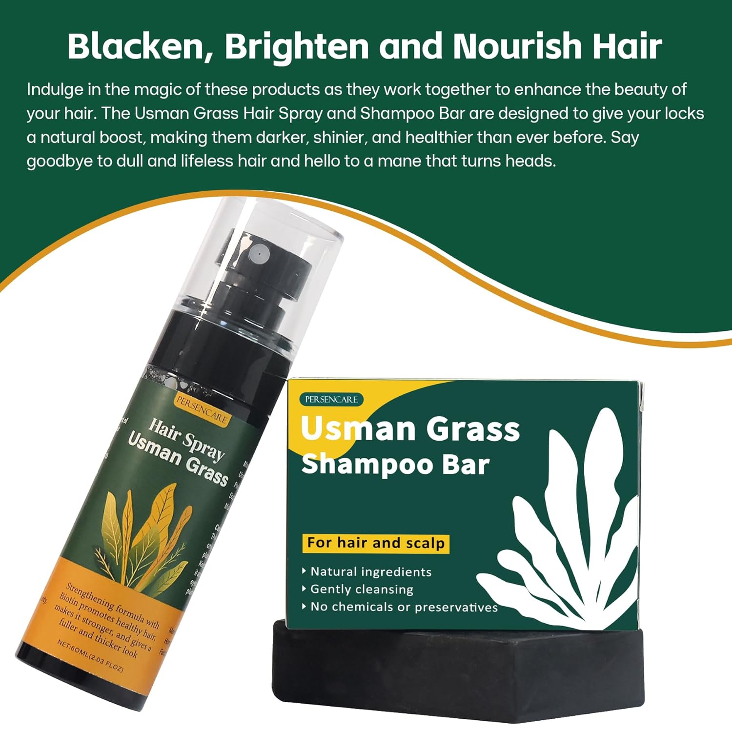 Natural Usman Shampoo Bar add Spray Set