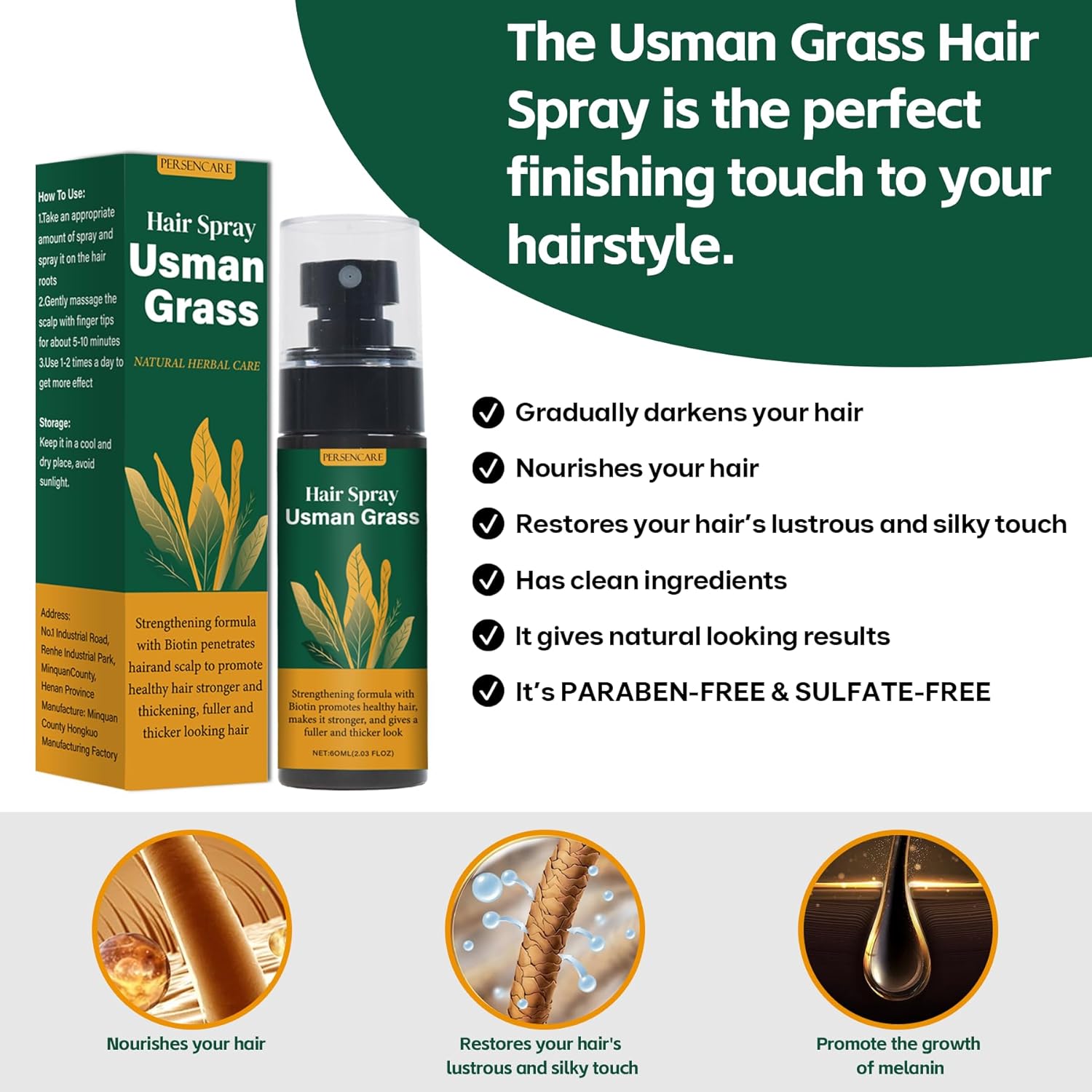Natural Usman Shampoo Bar add Spray Set