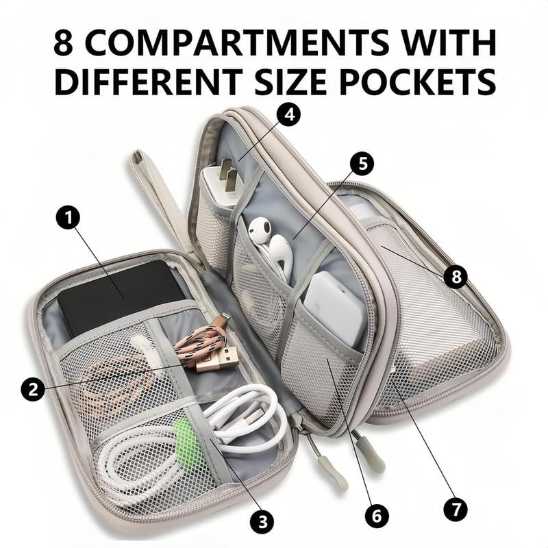 Travel Cable Organizer Pouch