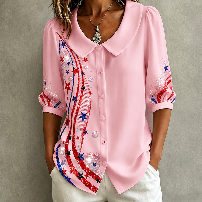 Women's US 250th Anniversary Art Casual Shirt
