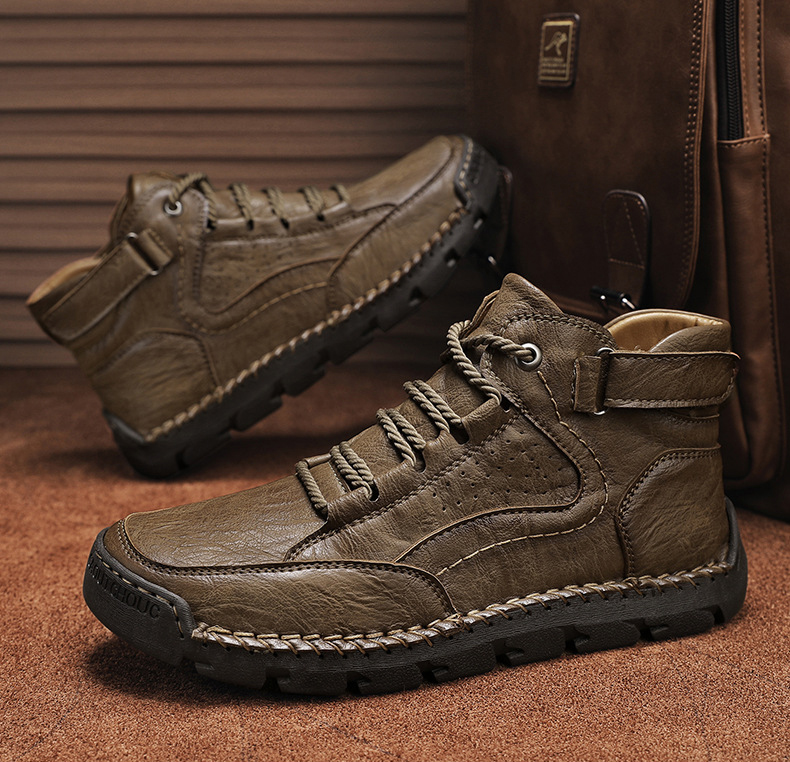 ⏰Limited Time Sale 70% OFF-Handcrafted men's orthopedic leather boots with arch support