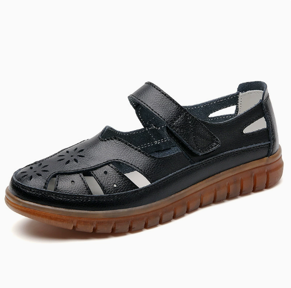 🔥LAST DAY 70% OFF🔥 Orthopedic Leather Mary Jane Sandals - Perforated Design & Grip Sole