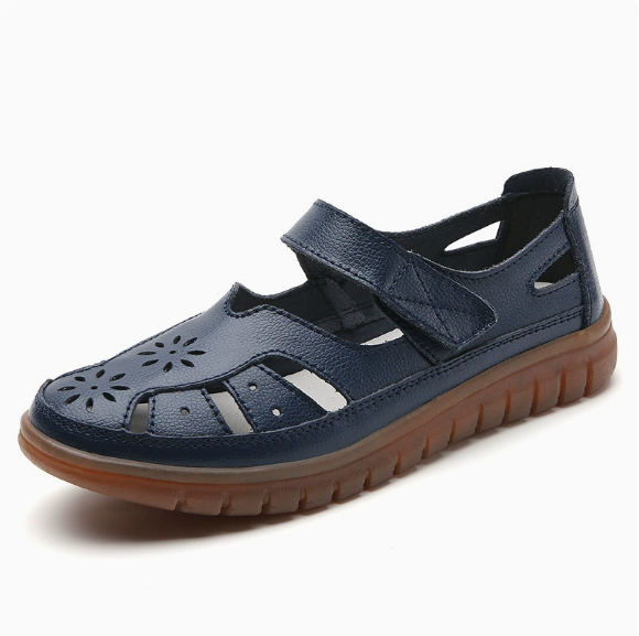 🔥LAST DAY 70% OFF🔥 Orthopedic Leather Mary Jane Sandals - Perforated Design & Grip Sole