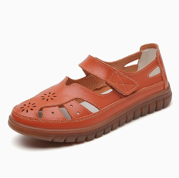 🔥LAST DAY 70% OFF🔥 Orthopedic Leather Mary Jane Sandals - Perforated Design & Grip Sole