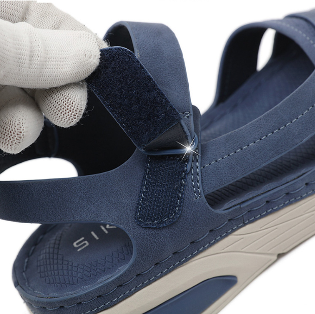 Comfortable, platform, Velcro-stitched, lightweight sandals