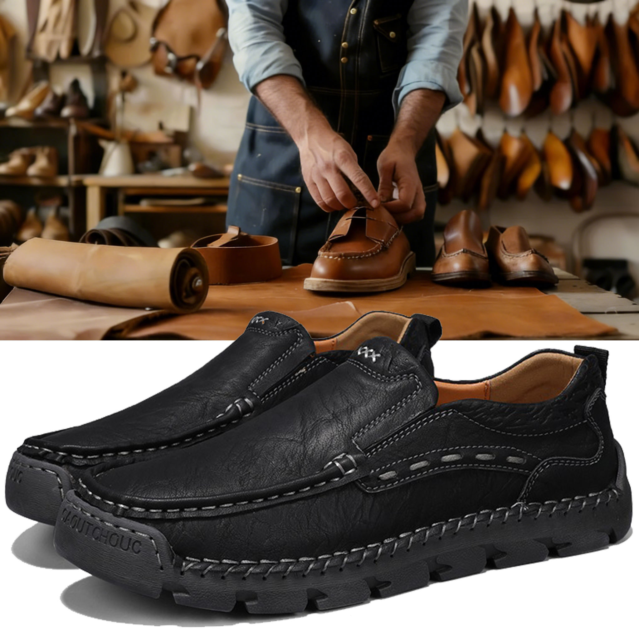 ⏰ Limited-time 50% off! 🔥 Exclusively designed walking shoes for men - hand-stitched/waterproof, non-slip, orthotic shoes/allowing you to walk painlessly.