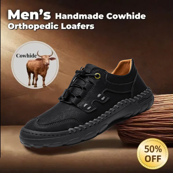 ⏰ 50% Off - Men's Genuine Leather Non-Slip Lightweight Orthopedic Comfortable Walking Shoes