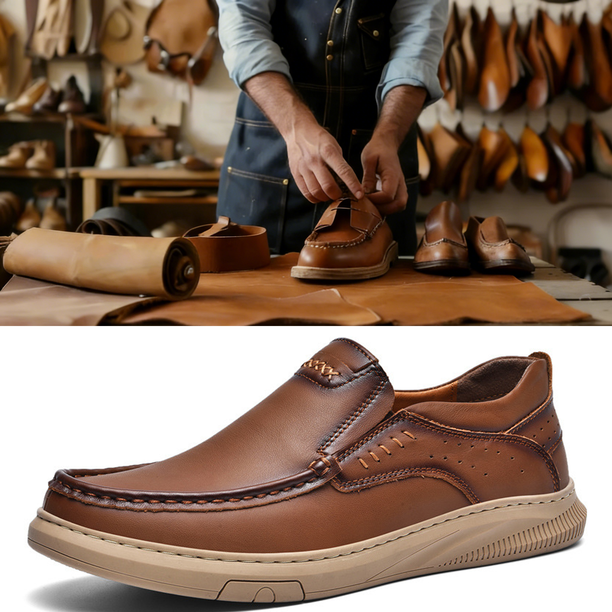 ⏰ Last day! 50% off! 🔥 Men's handmade genuine leather orthopedic shoes