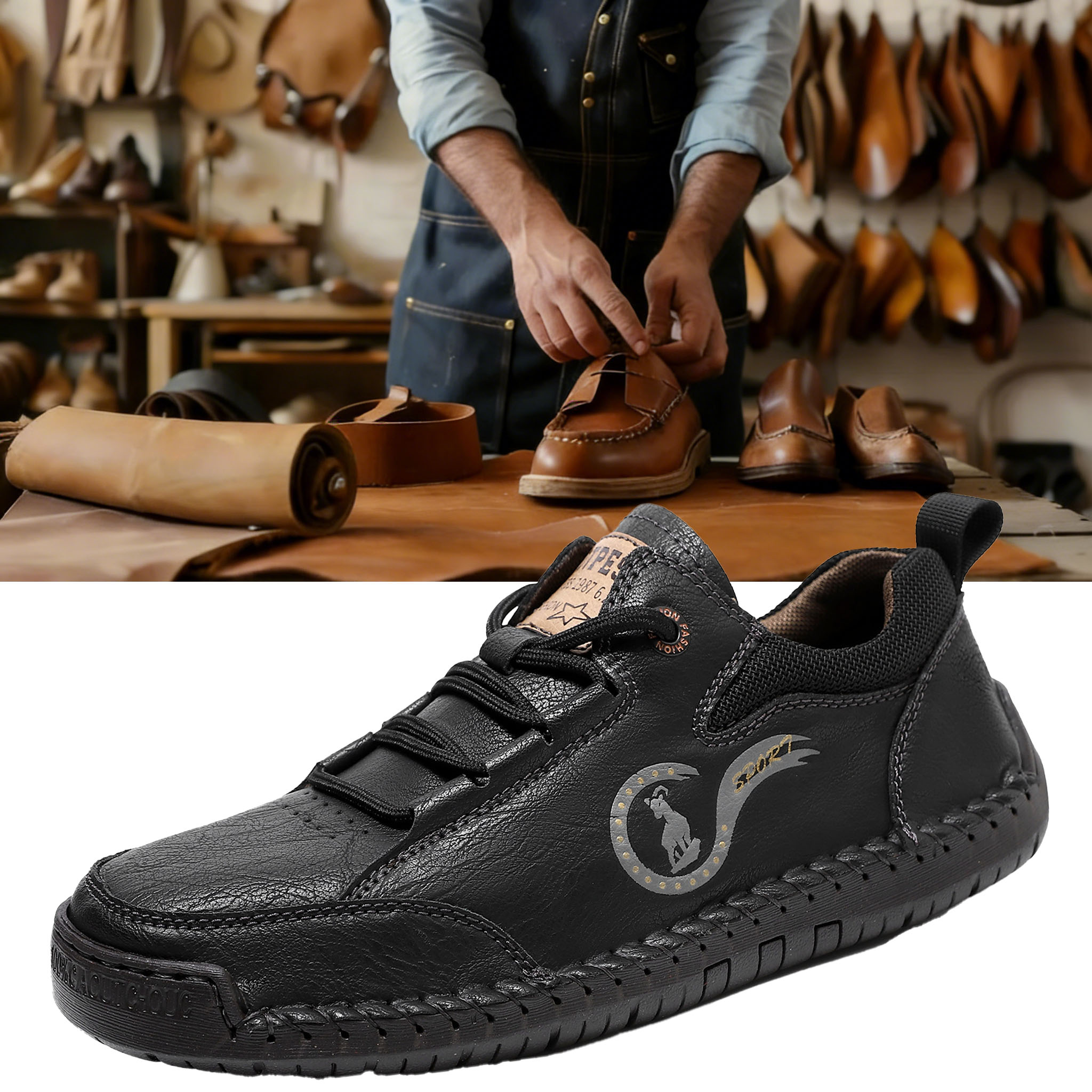 ⏰ Last day! 60% off! 🔥 Handmade men's waterproof orthopedic walking shoes