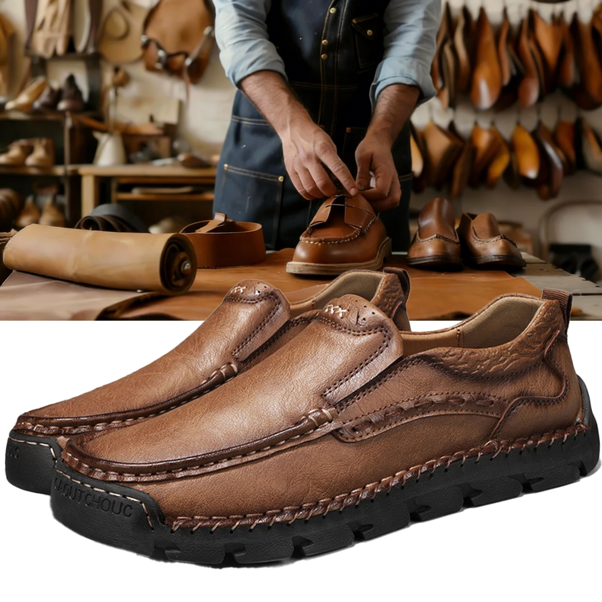 ⏰ Limited-time 50% off! 🔥 Exclusively designed walking shoes for men - hand-stitched/waterproof, non-slip, orthotic shoes/allowing you to walk painlessly.