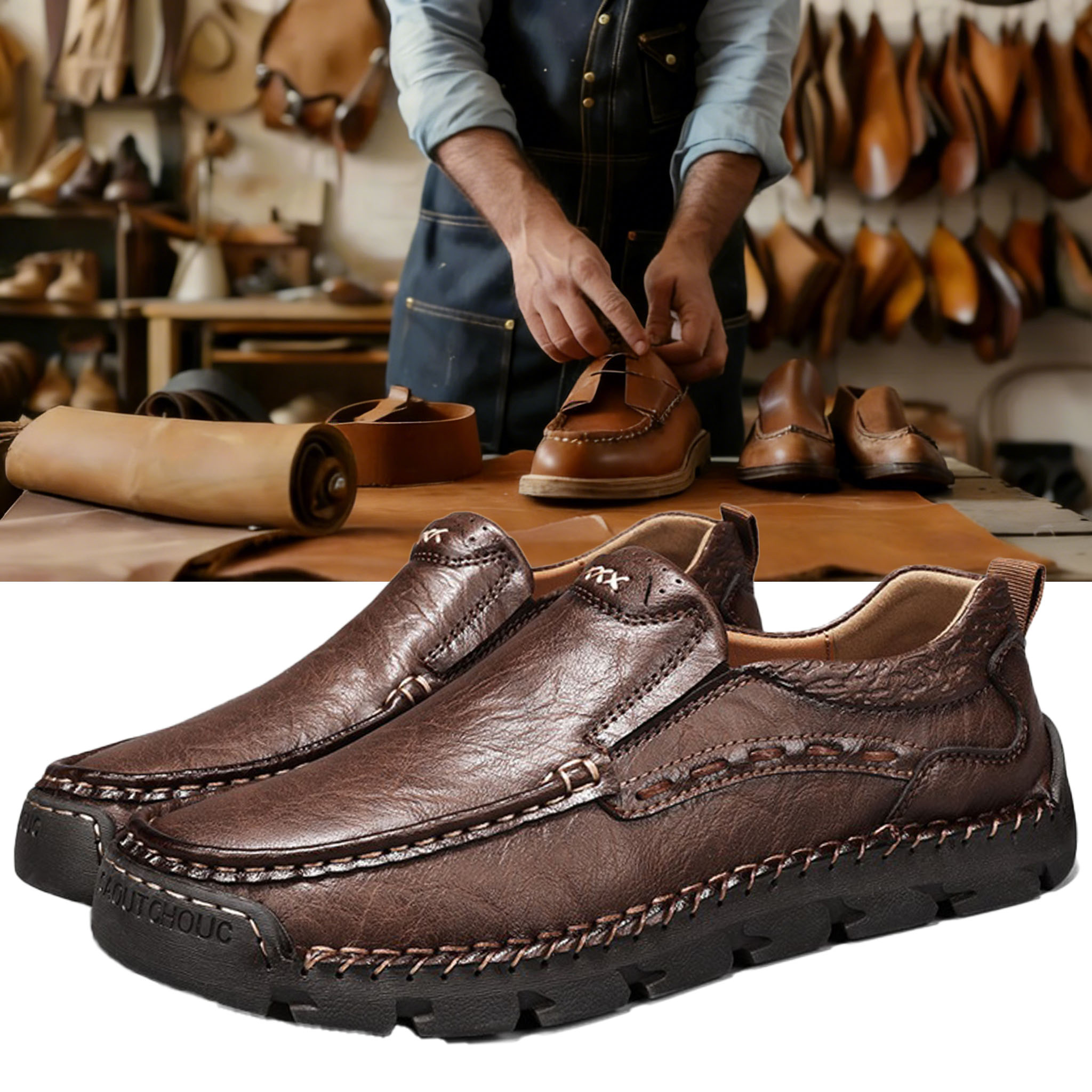 ⏰ Limited-time 50% off! 🔥 Exclusively designed walking shoes for men - hand-stitched/waterproof, non-slip, orthotic shoes/allowing you to walk painlessly.