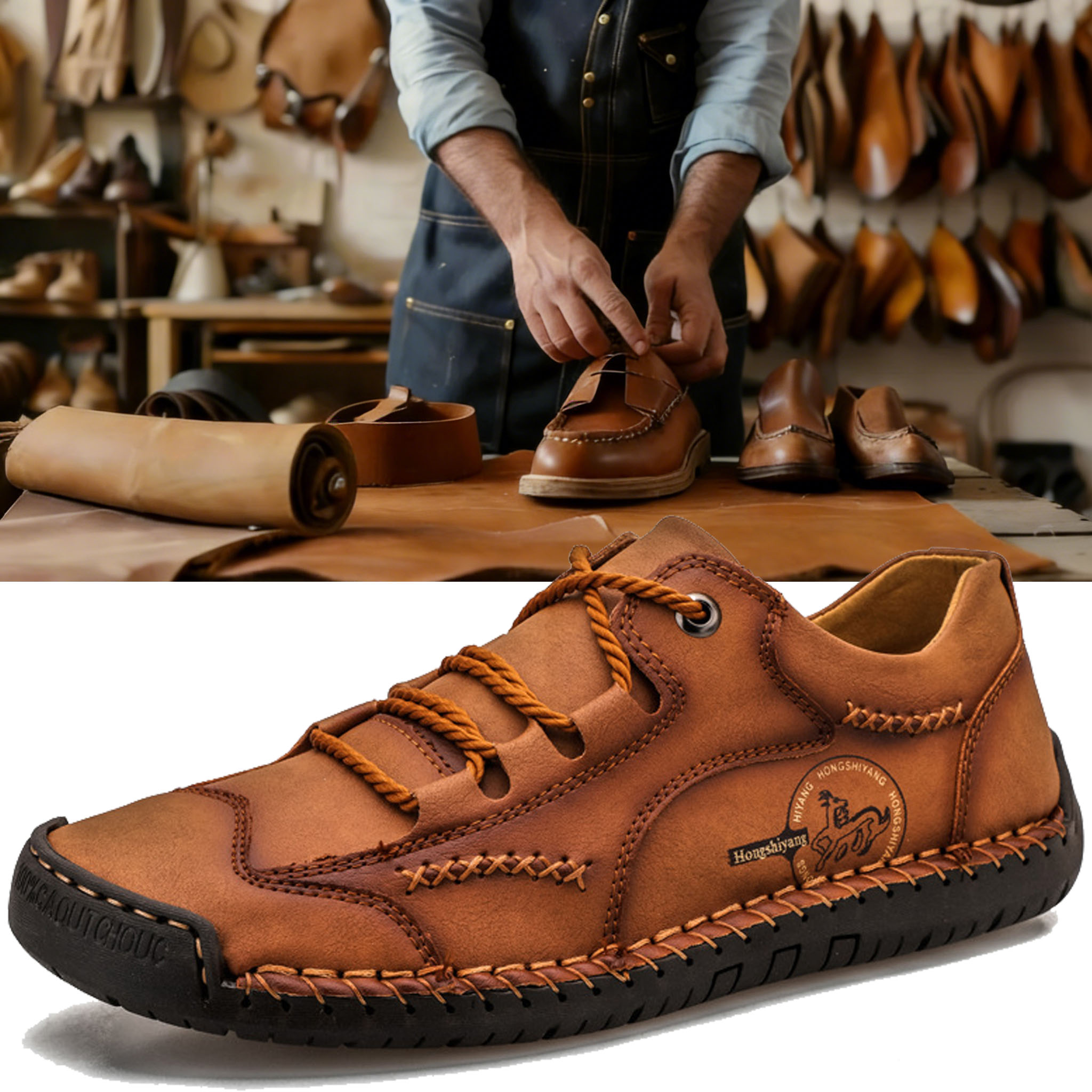 ⏰ Limited-time 60% off! 🔥 Hand-stitched men's outdoor waterproof and non-slip casual shoes / Pain-free walking shoes designed specifically for men.